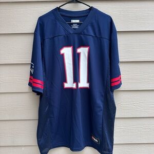 NFL Team Apparel NFLPA Patriots Julian Edelman #11 Blue Jersey Size XL (C8)
